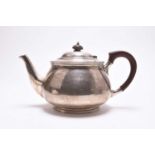 A silver teapot