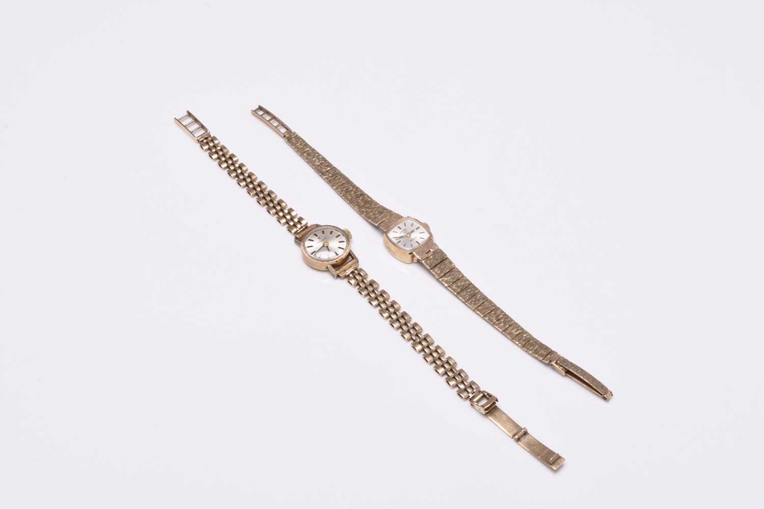 Tissot and Rotary: Two lady's 9ct gold bracelet watches