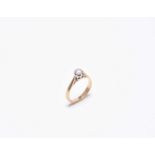 A 9ct gold single stone diamond ring