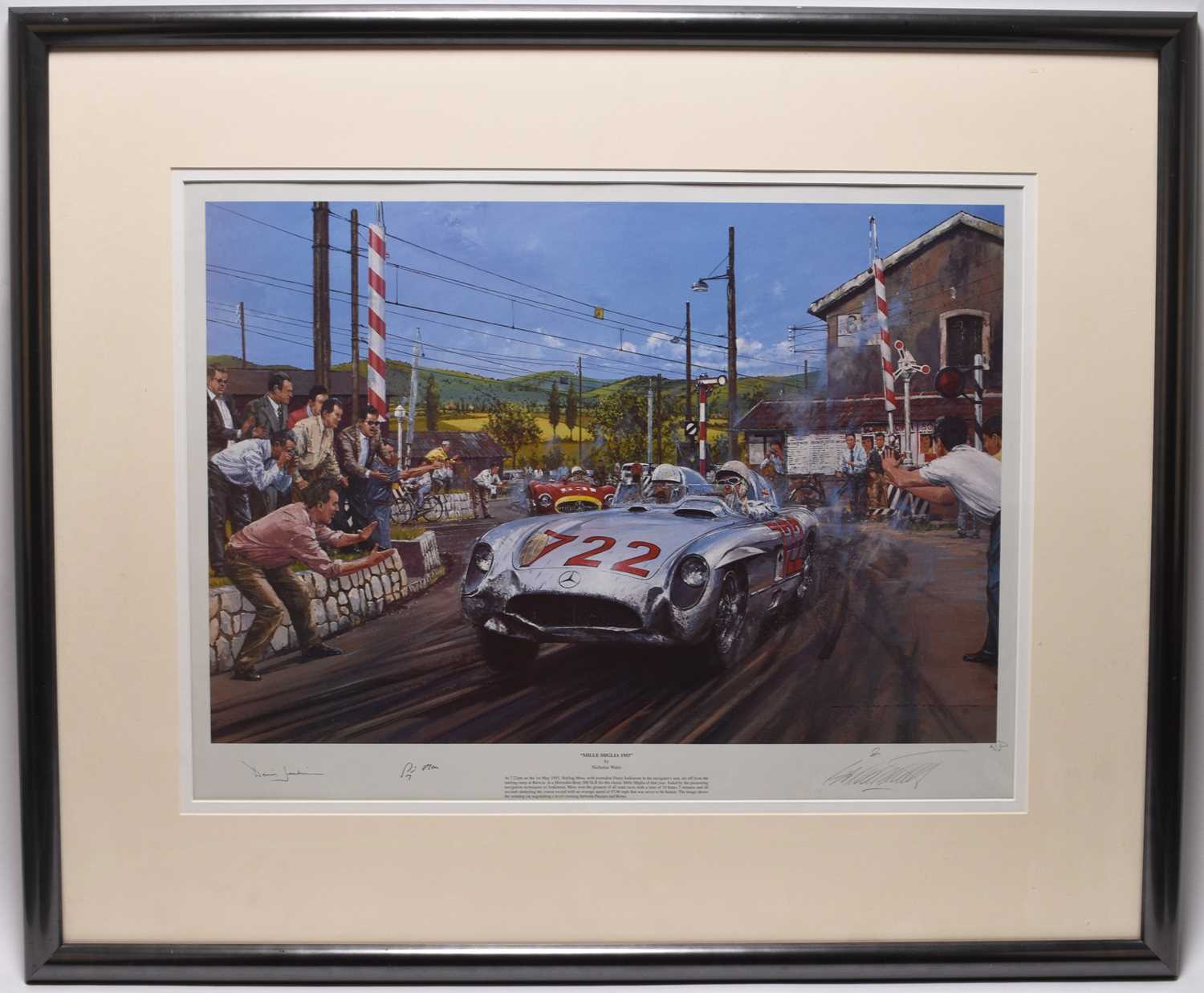 'Mille Miglia 1955', signed artist proof print after Nicholas Watts - Image 2 of 4