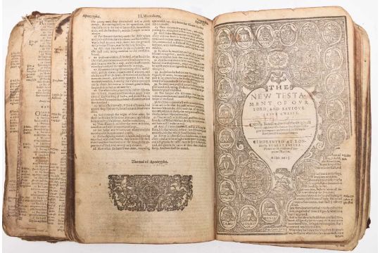 HOLY BIBLE, Robert Barker 1617/1615, 8vo. - Image 2 of 8