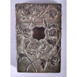 A SMALL ANTIQUE CHINESE EXPORT SILVER CARD CASE. 40.6 grams. 7.5 cm x 5 cm.