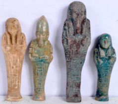 A collection of glazed pottery Egyptian Shabti 15 cm (4)