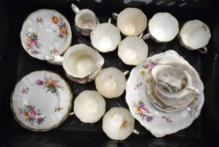 A LARGE ROYAL CROWN DERBY PORCELAIN TEA SERVICE mainly Derby Posies pattern. (qty)