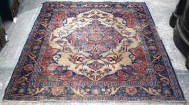 A late 19th Century Persian Khamseh rug 169 x 132 cm