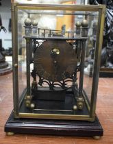 A LARGE ROLLING BALL SKELETON CLOCK. 40 cm x 18 cm.