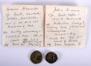 TWO EARLY COINS. 5.8 grams. 1.75 cm wide. (2)