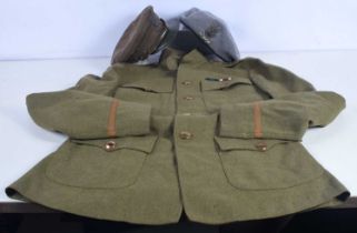 A Polish Generals Military tunic together with a cap and Beret (3)