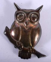 A Silver Owl Brooch. Stamped Mexico 925, 6.5cm x 5cm, weight 18.2g