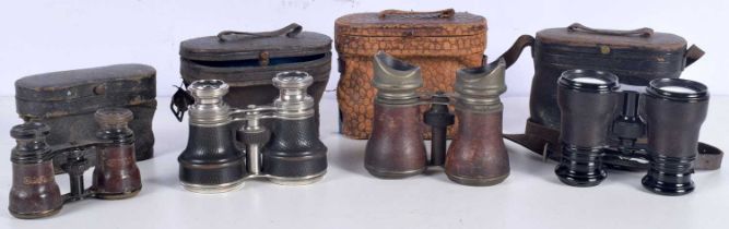 A collection of antique cased Opera glasses (4).
