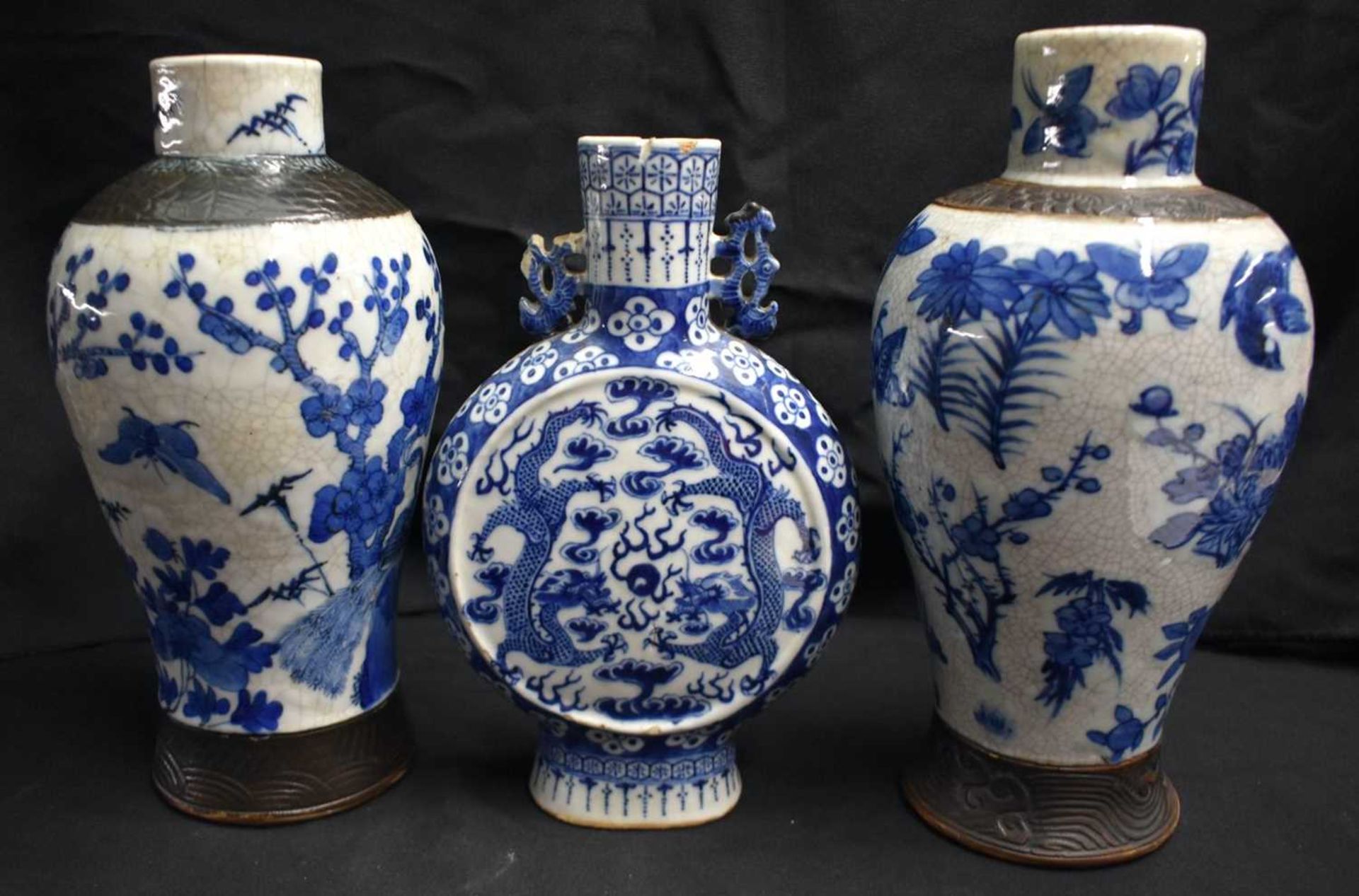 A LARGE PAIR OF 19TH CENTURY CHINESE BLUE AND WHITE PORCELAIN VASES Qing, together with a 19th - Image 3 of 39