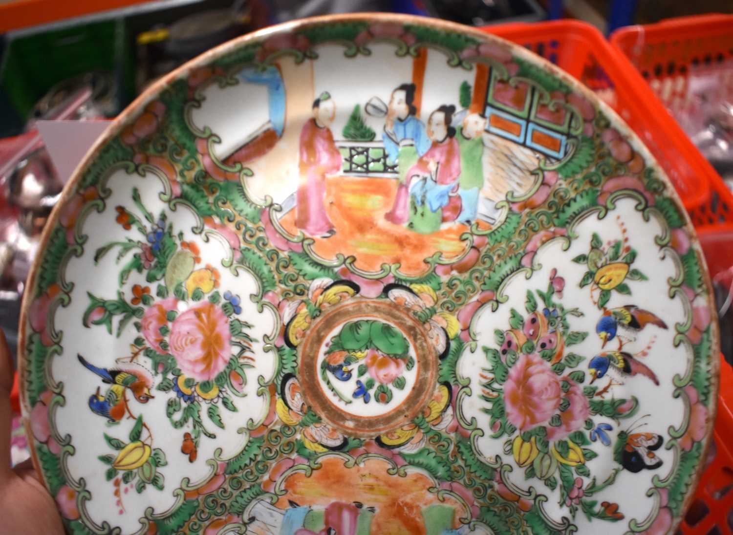 A COLLECTION OF 19TH CENTURY CANTON FAMILLE ROSE WARES Qing, painted with figures, including teapots - Image 45 of 101