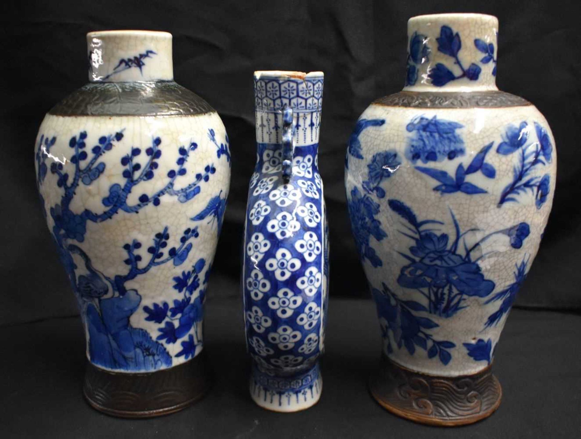 A LARGE PAIR OF 19TH CENTURY CHINESE BLUE AND WHITE PORCELAIN VASES Qing, together with a 19th - Image 2 of 39