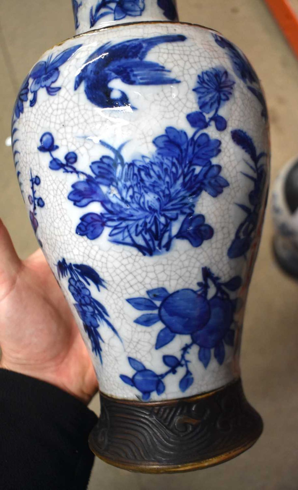 A LARGE PAIR OF 19TH CENTURY CHINESE BLUE AND WHITE PORCELAIN VASES Qing, together with a 19th - Image 36 of 39