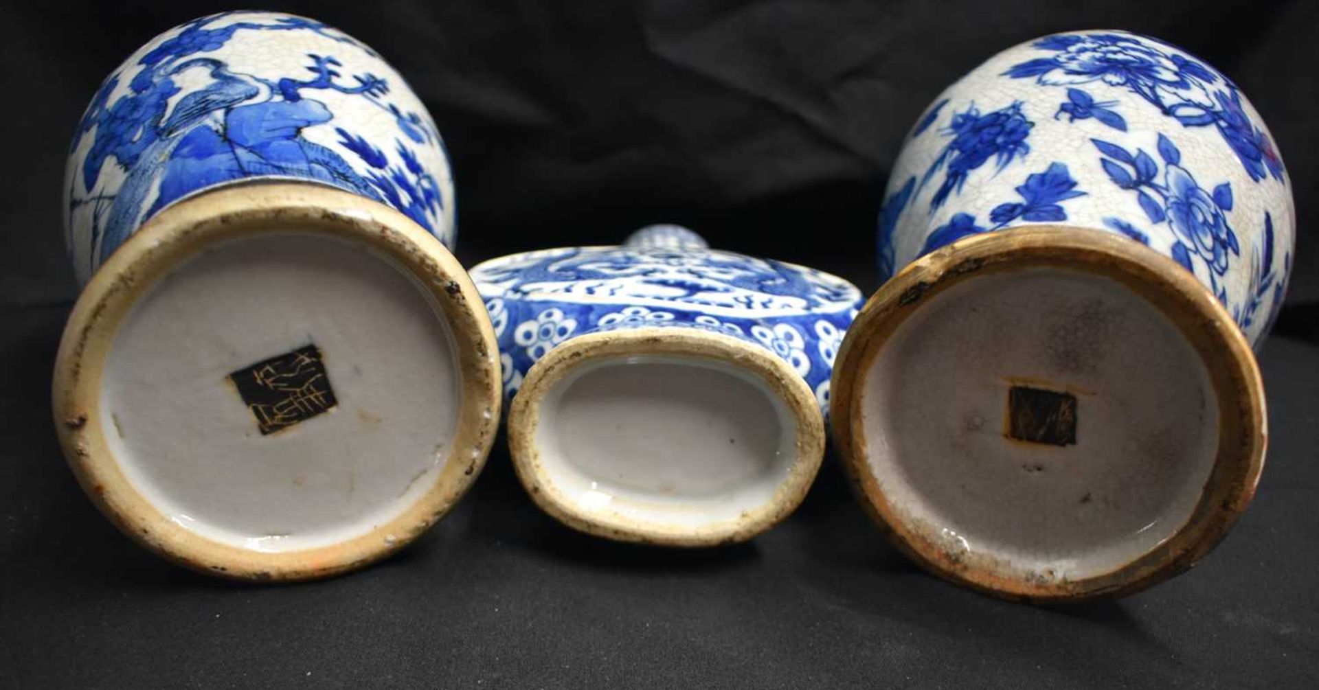 A LARGE PAIR OF 19TH CENTURY CHINESE BLUE AND WHITE PORCELAIN VASES Qing, together with a 19th - Image 5 of 39