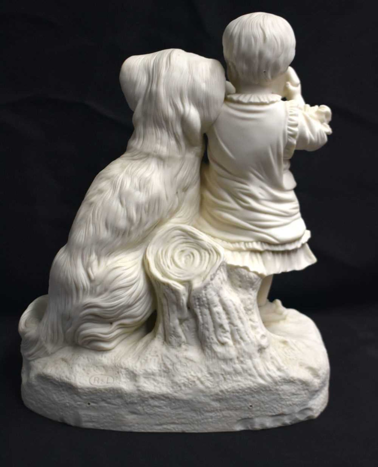A RARE 19TH CENTURY ROBINSON AND LEADBEATER PARIAN WARE FIGURE Don't Be Greedy. 30 cm x 20 cm. - Image 3 of 4