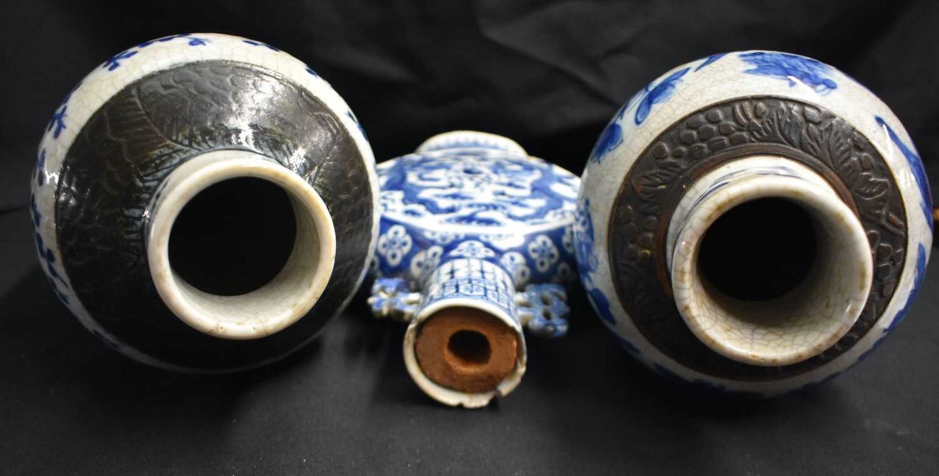 A LARGE PAIR OF 19TH CENTURY CHINESE BLUE AND WHITE PORCELAIN VASES Qing, together with a 19th - Image 4 of 39