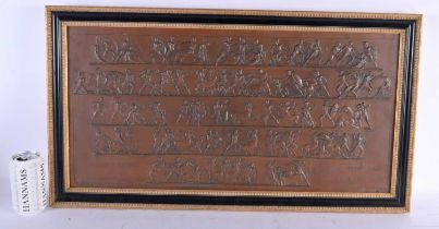 Attributed to John Henning (1771-1851) Copper, Scenes from the Elgin Marbles C500 BC. 74 cm x 54