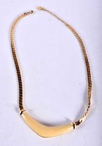 A gold tone necklace by Christian Dior. Length 42cm, weight 26.03g