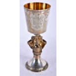 A LIMITED EDITION SILVER KINGS HERALDS QUINCENTENARY GOBLET IN 1984 OF THE COLLEGE OF ARMS. 295