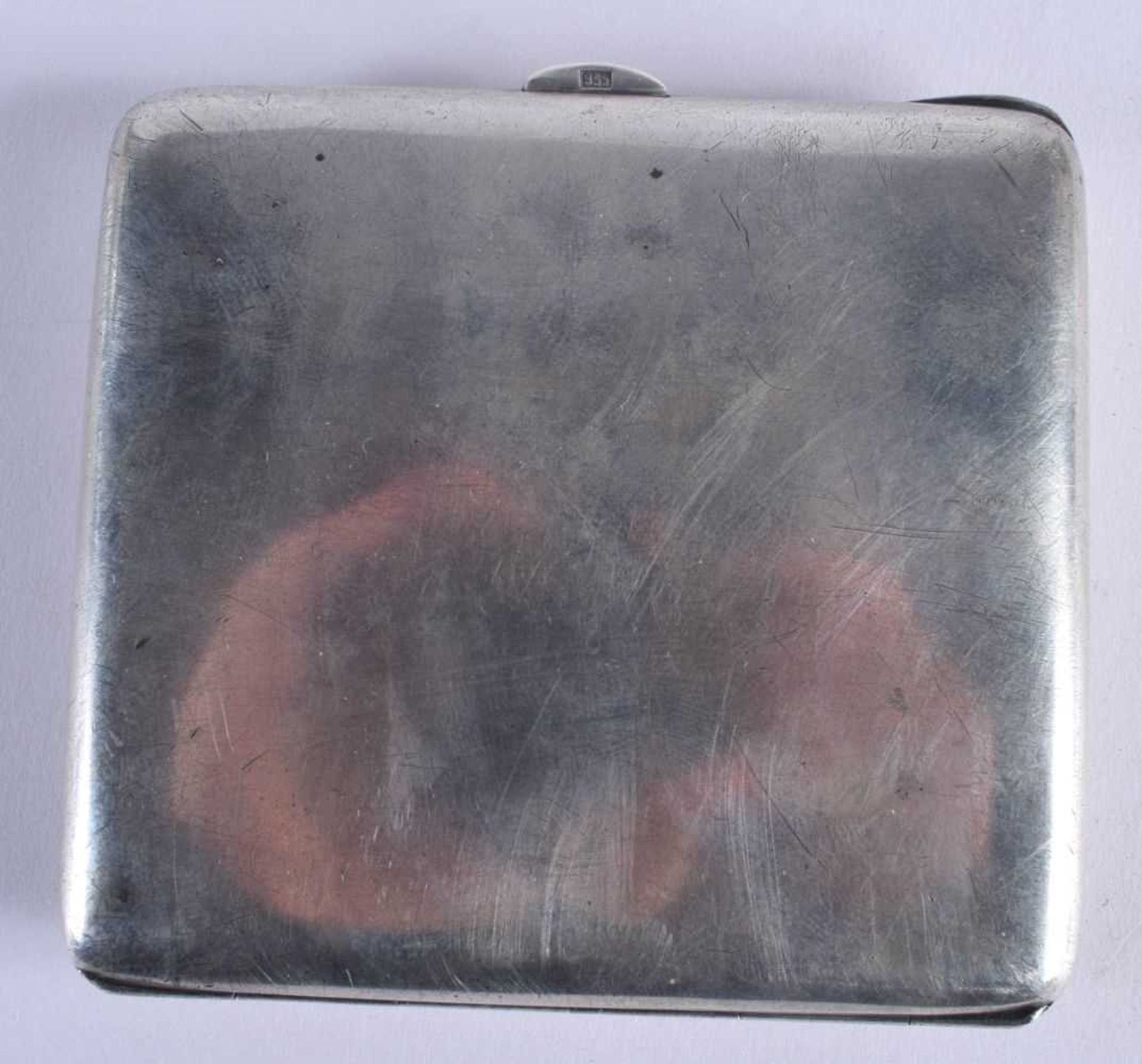 AN ART DECO SILVER AND ENAMEL CIGARETTE CASE painted with a Middle Eastern male revealing a nude - Image 6 of 7