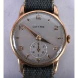A Vintage c1950s Garrard 9ct Gold Cased Watch. Stamped 375Dial 3cm incl crown, working