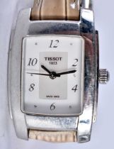 A Ladies Square Cased Tissot 1853 Wristwatch. Quartz, Dial 3cm, working