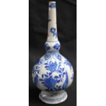 A 17TH CENTURY CHINESE BLUE AND WHITE PORCELAIN ROSE WATER SPRINKLER Kangxi, painted with floral