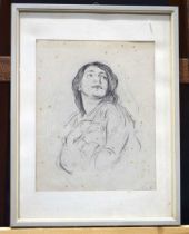 Louis Corinth ( German 1858 - 1925) Framed sketch of a female 29 x 23 cm.