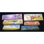 A Collection of boxed model aircraft Kits Keil Crafts, Guillow's etc (6)