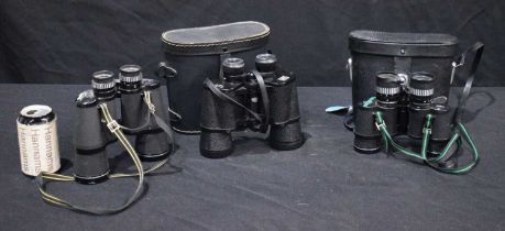 A cased pair of Chinon Sportsman together with pairs of Paragon and Miranda Binoculars (3).