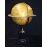 Circa 1890 A French terrestrial desk globe by E. Bertaux 60 x 36 cm
