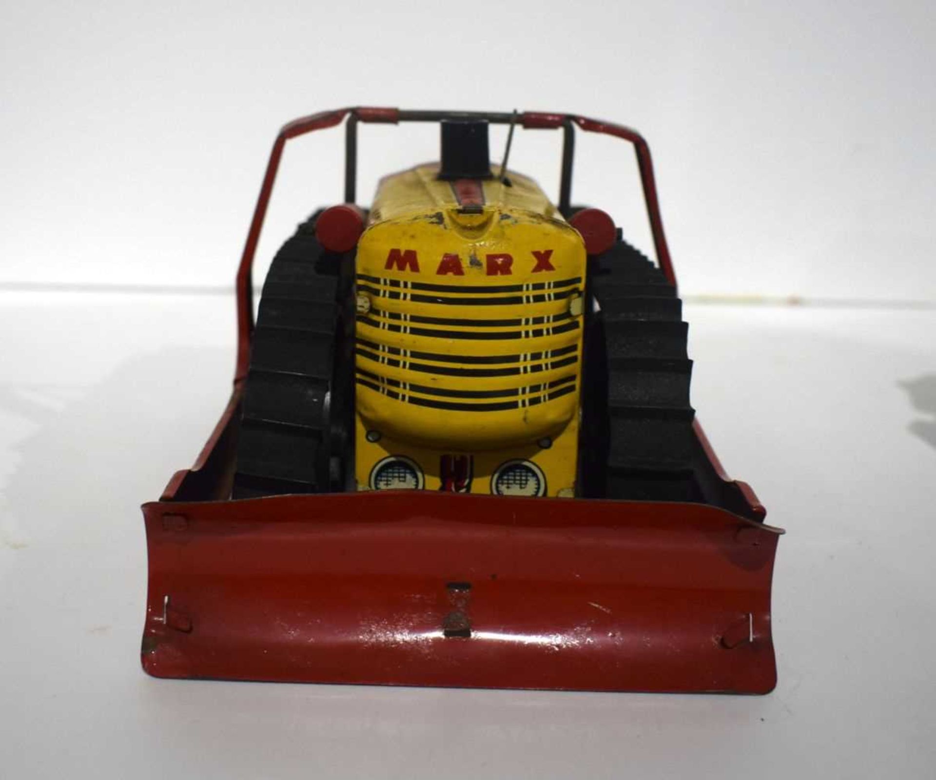 A 1960's battery operated Tin Super Mixer toy together with a Marx Caterpillar Earth Mover largest - Image 4 of 5