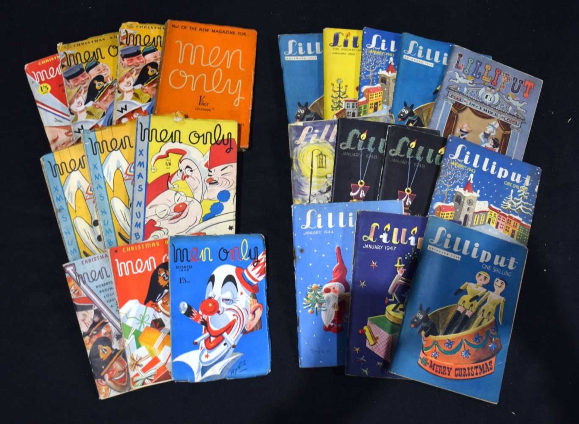 A collection of 1940/50's Men Only magazines together with Lilliput magazines