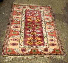 A Turkish rug 132 x 90 cm.