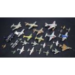 A collection of model planes mostly metal Dinky, matchbox largest 13 cm (26).