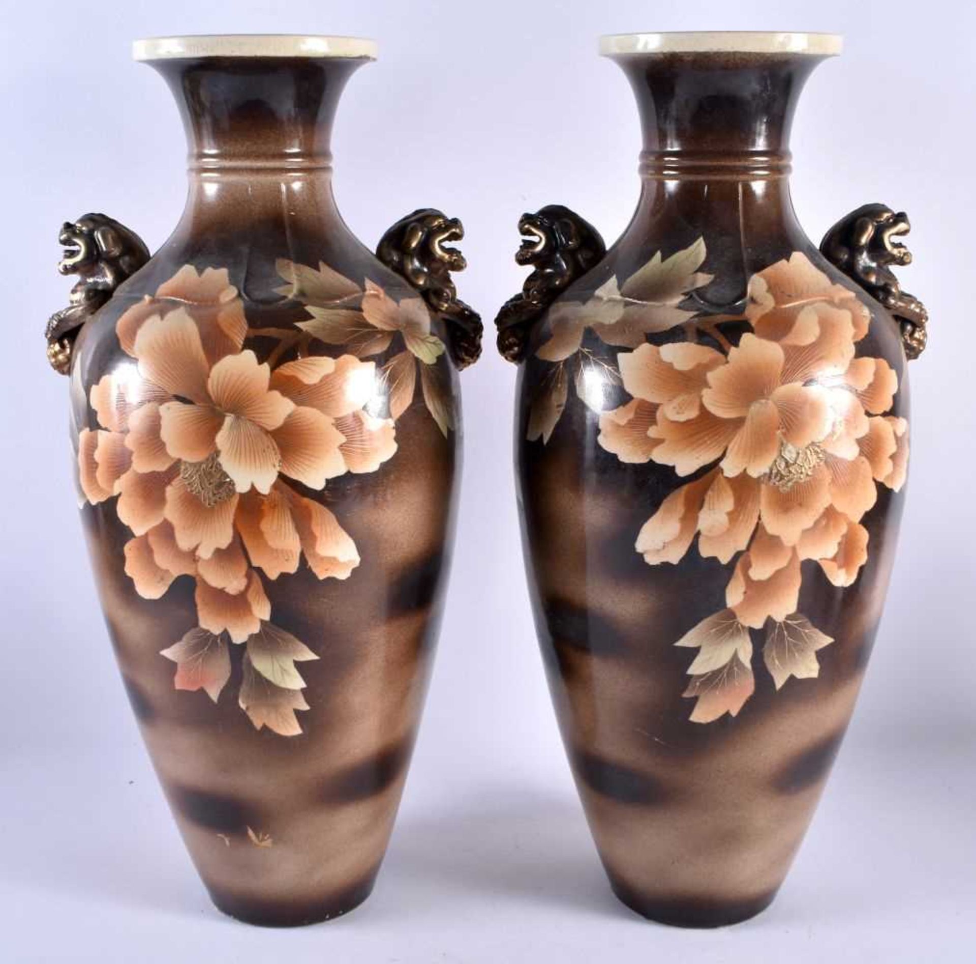 A LARGE PAIR OF LATE 19TH CENTURY JAPANESE MEIJI PERIOD SATSUMA VASES. 44 cm x 18 cm. - Image 5 of 23