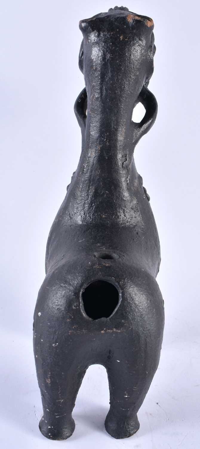 A LARGE 18TH/19TH CENTURY SOUTHERN EUROPEAN POTTERY FIGURE OF A HORSE of zoomorphic form, after - Image 4 of 5