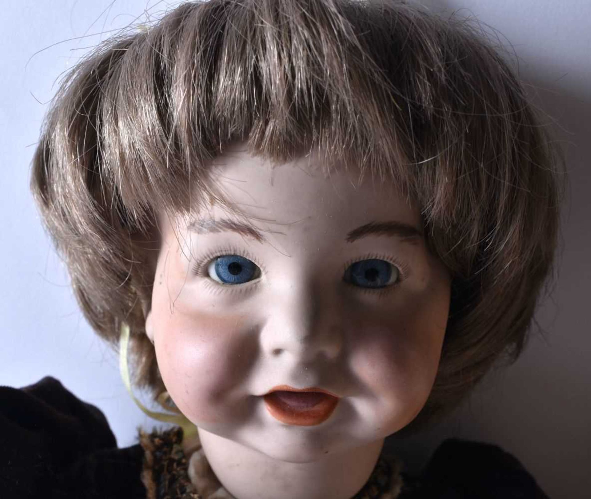 A SIMON HALBIG BISQUE HEADED PORCELAIN DOLL together with another German bisque headed doll marked - Image 2 of 10