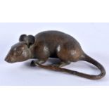 A Bronze Model of a Rat. 9cm x 4.5cm x 2.5cm, weight 240g