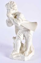 Sevres biscuit porcelain figure of a young boy gardener 'Le Jeune Suppliant' by Pierre Blondeau