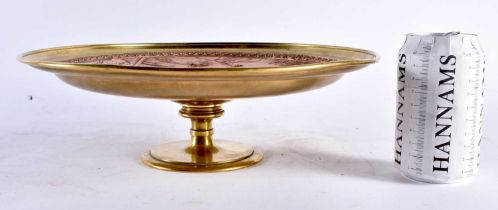 A 19TH CENTURY ENGLISH COPPER AND BRONZE CLASSICAL COMPORT Attributed to Elkington & Co. 30 cm