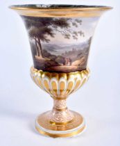 Early 19th century Barr, Flight & Barr, Worcester vase painted named landscape view on the River