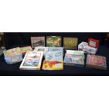 A collection of boxed Vintage jigsaw puzzles 15 cm.