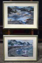 William Drummond Bone (20 November 1907 – 16 November 1979, framed watercolours "Low Tide Kippford "