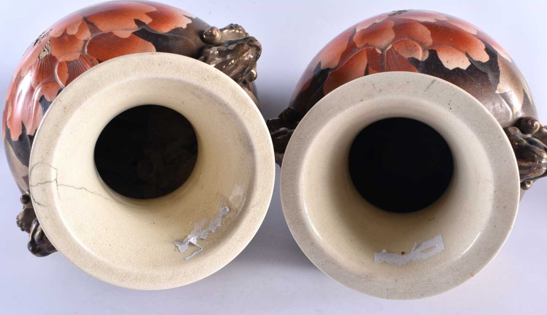 A LARGE PAIR OF LATE 19TH CENTURY JAPANESE MEIJI PERIOD SATSUMA VASES. 44 cm x 18 cm. - Image 6 of 23