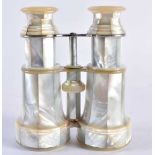 A FINE LARGE PAIR OF FULL MOTHER OF PEARL NEGRETTI & ZAMBRA OPERA GLASSES of exceptional quality. 14