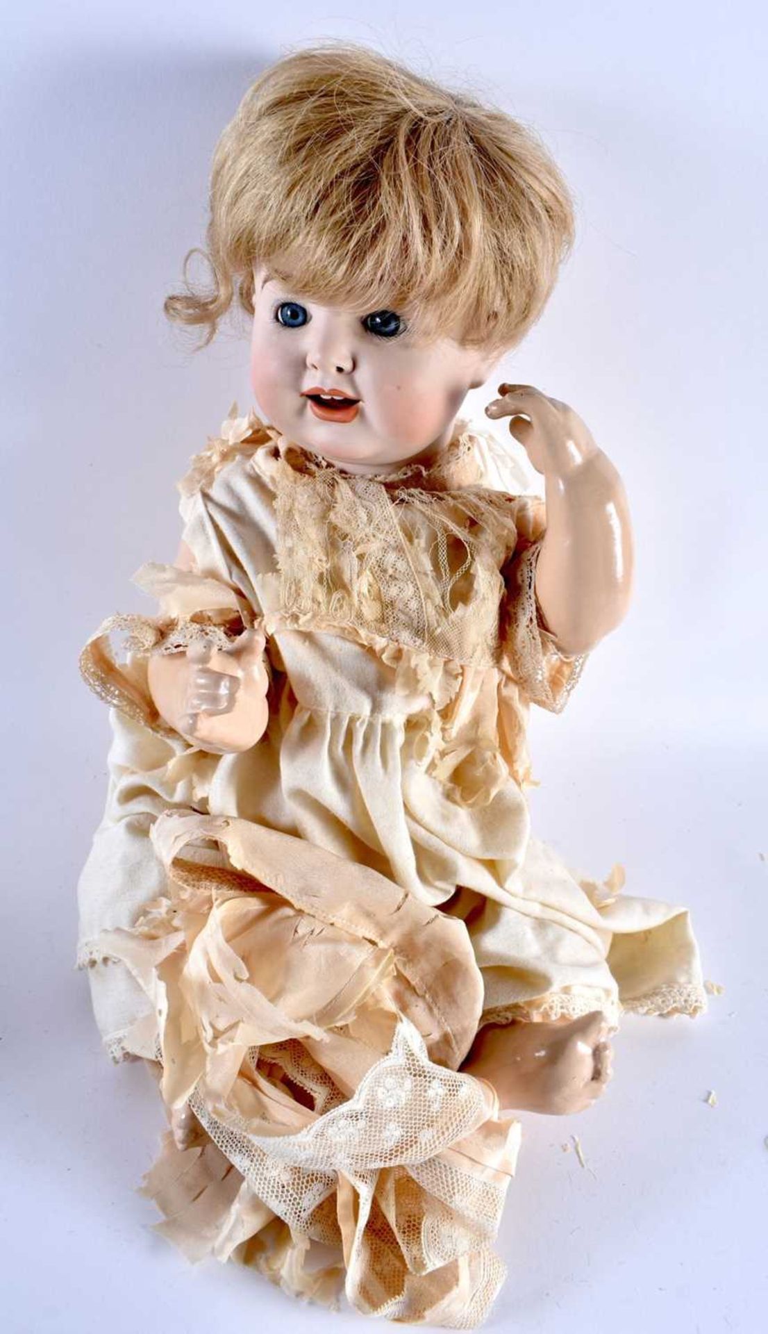 A SIMON HALBIG BISQUE HEADED PORCELAIN DOLL together with another German bisque headed doll marked - Image 7 of 10