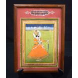 A framed Moghul watercolour 27 x 19 cm.