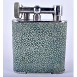 A Dunhill style Jumbo lighter contained in a shagreen effect case, patent no.286838.